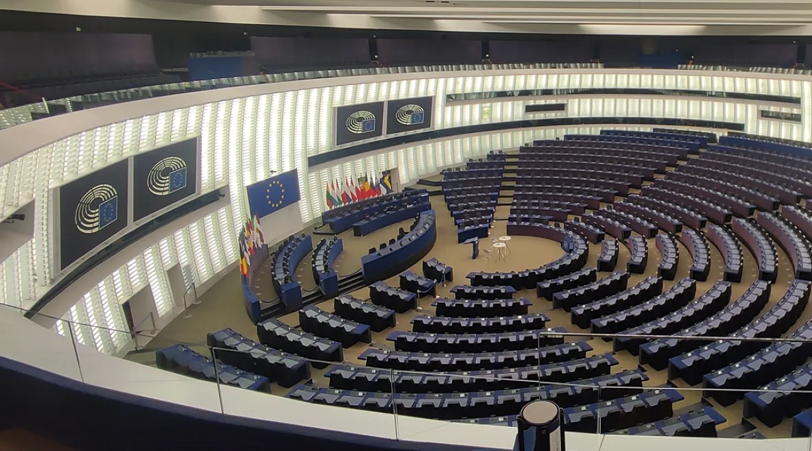 Eu parlamentin istuntosali Strasbourgissa