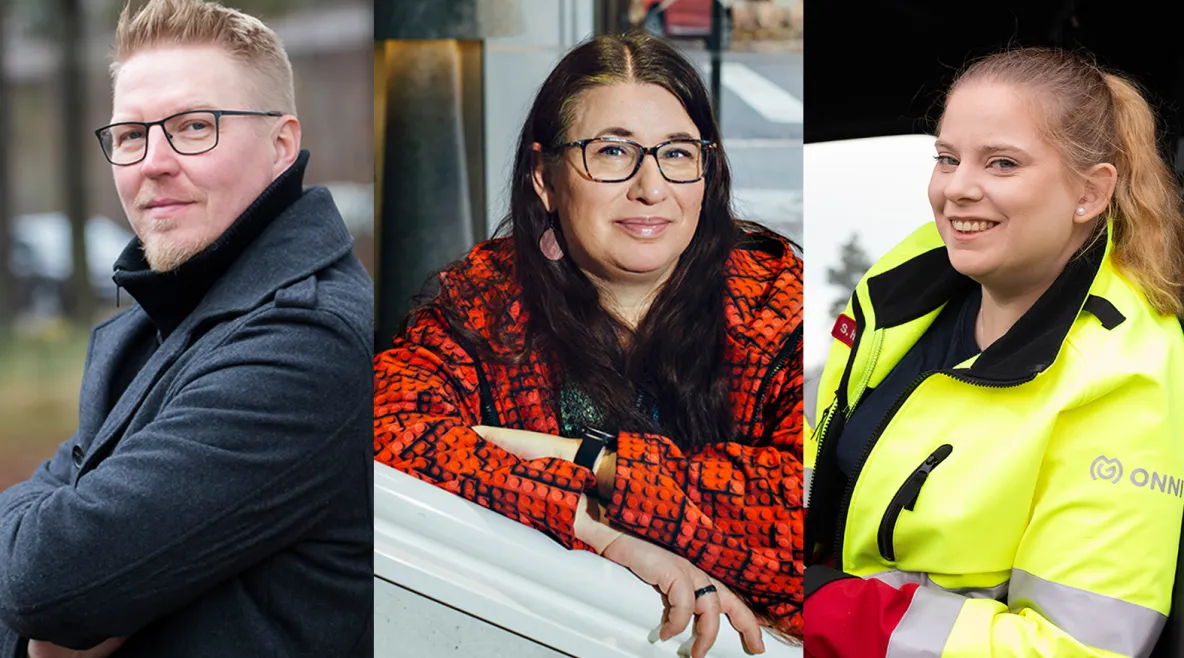 kolme luottamushenkilöä