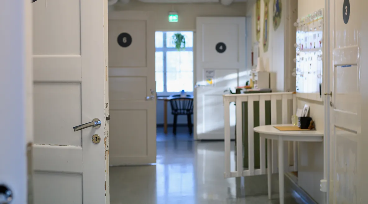 Kuva Fredrika-klinikan käytävältä.