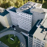 Kätilöopiston rakennus Helsingissä ilmasta kuvattuna