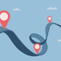 Piirroskuv, jossa hahmo tasapainottelee mutkaisen narun päällä.