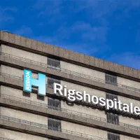 Rigshospitalat eli Tanskan suurin keskussairaala Kööpenhaminassa.