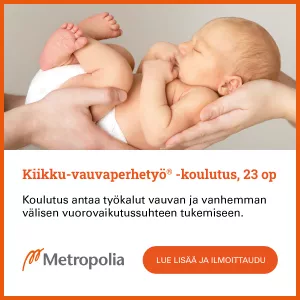 Metropolian Kiikku-vauvaperhetyö koulutusmainos.