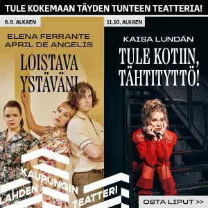 Lahden kaupunginteatterin mainos.