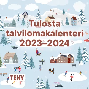 Tehy-lehden talvilomakalenteri 2023-2024.