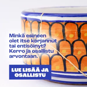 Palasista korjattu keramiikkakulho.
