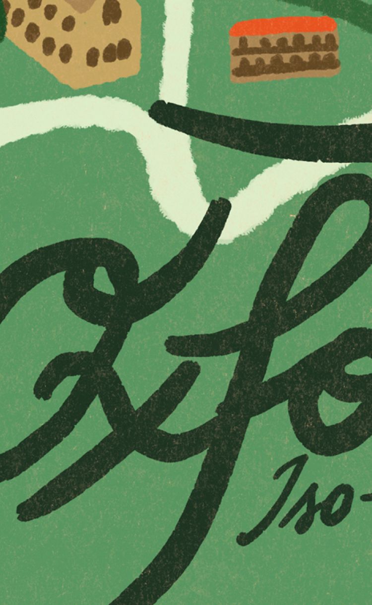 Kuvituskuva, jossa Oxford -teksti ja punarinta.