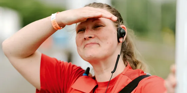 Terveyden­hoitaja Carita Wegelius toimi ensiapupäivystäjänä  Imatran ajoissa. 