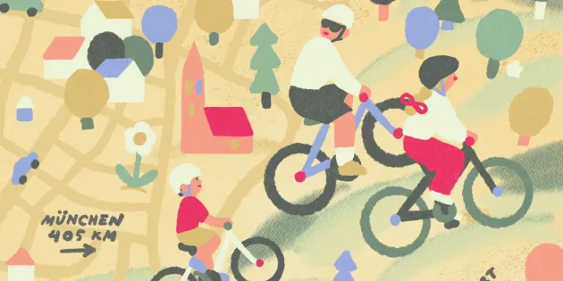 Eero Kuusisto-Gussmannin elämä Saksassa piirroskuvana.