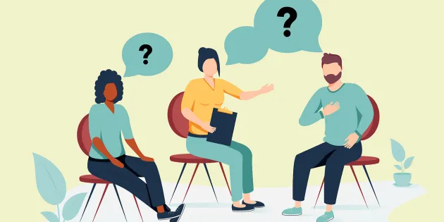 Piirroshahmot keskustelevat