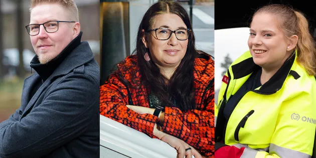 kolme luottamushenkilöä