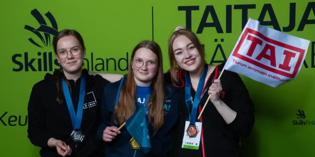 Taitaja 2026 mitalistit lähihoitaja-sarjassa.