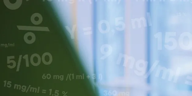 Lääkelaskuja läpinäkyvällä pinnalla.