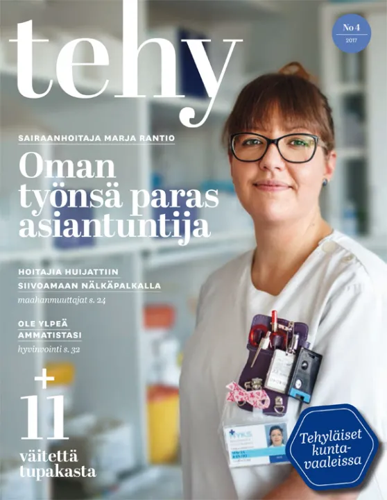 tehy-lehti 4/2017 kansi