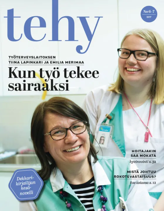 tehy-lehti 6-7-/2017 kansi