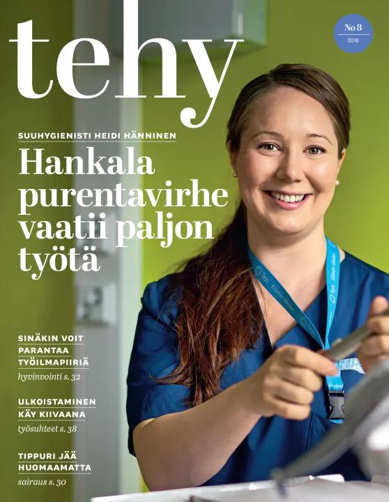 tehy-lehti 8/2018 kansi