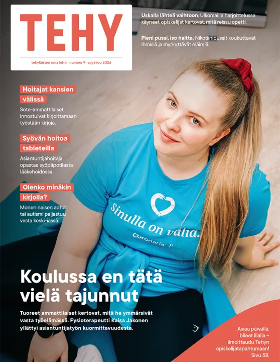 Tehy-lehden 9/2029 kansi