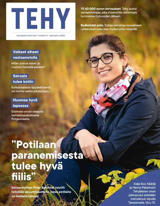 Tehy-lehden 11/2025 kansi.