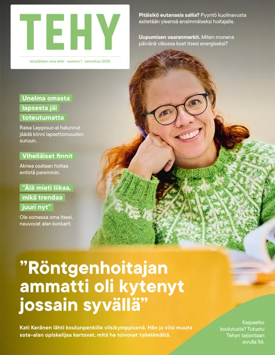 Tehy-lehden 1/2025 kansi.