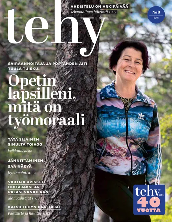 tehy-lehti 8/2021 kansi