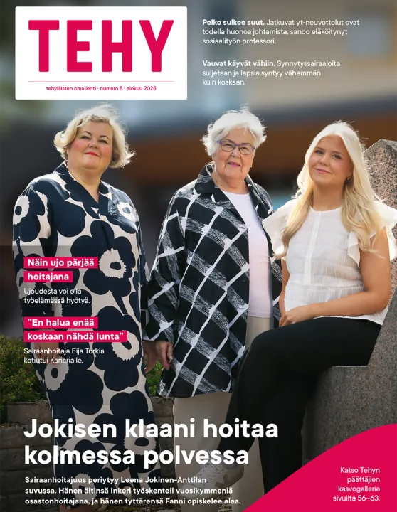 Tehy-lehden 8/2025 kansi.