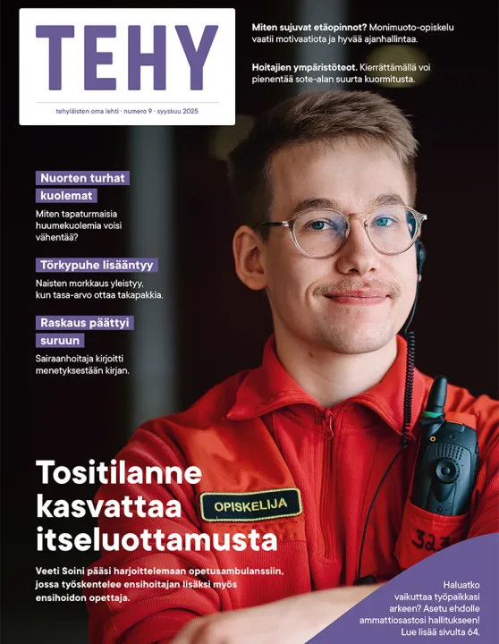 Tehy-lehden 9/2025 kansi.
