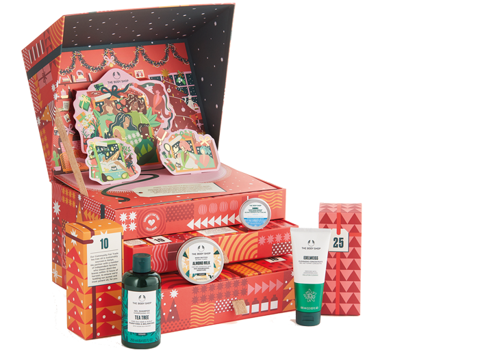 Body Shopin deluxe-joulukalenteri 2023.