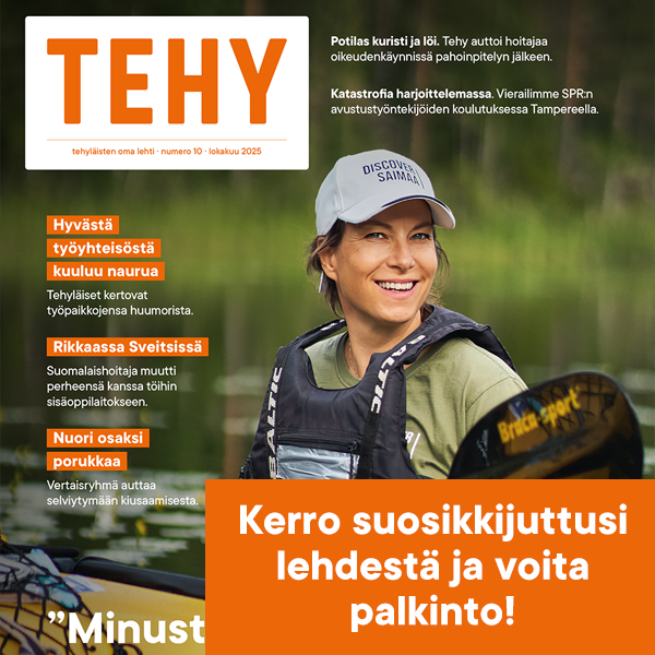 Tehy-lehden 10/2025 kansi.
