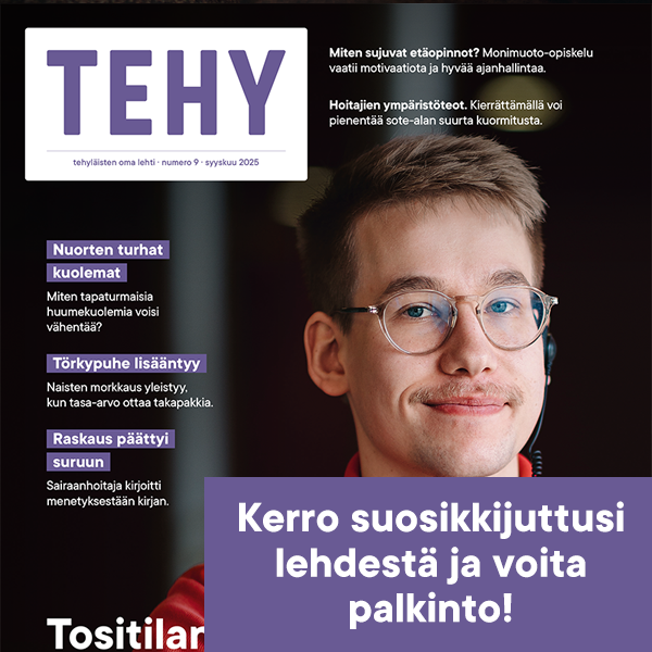 Tehy-lehden 9/25 kansi.