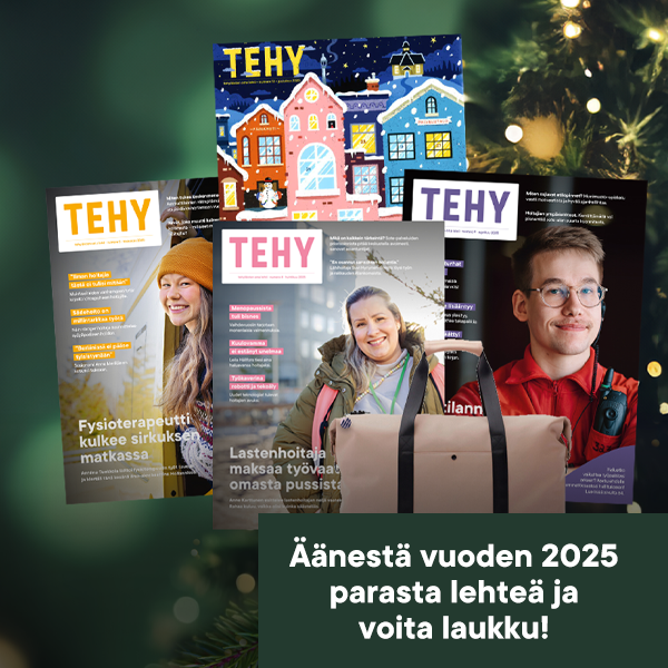 Vuoden 2025 Tehy-lehden kansia.