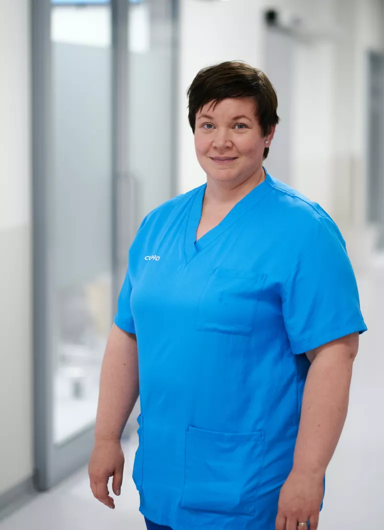 Sairaanhoitaja ja työsuojeluvaltuutettu Mariia Silvennoinen.