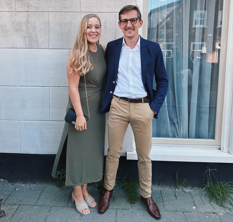 Suvi ja hänen miehensä Sjoerd.