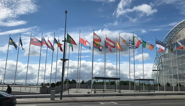 Euroopan eri maiden lippuja.