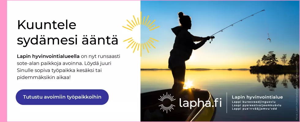 Lapin hyvinvointialueen mainos.