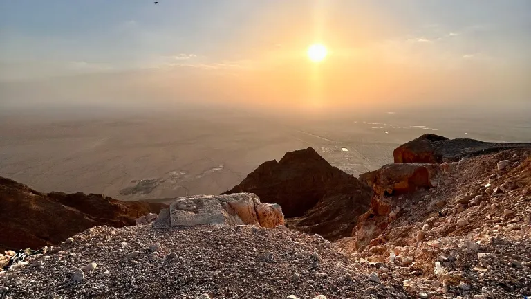 Jebel Hafeet, Al Ain näköala vuorelta.